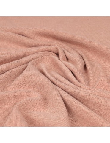 Tissu jersey uni rose poudre