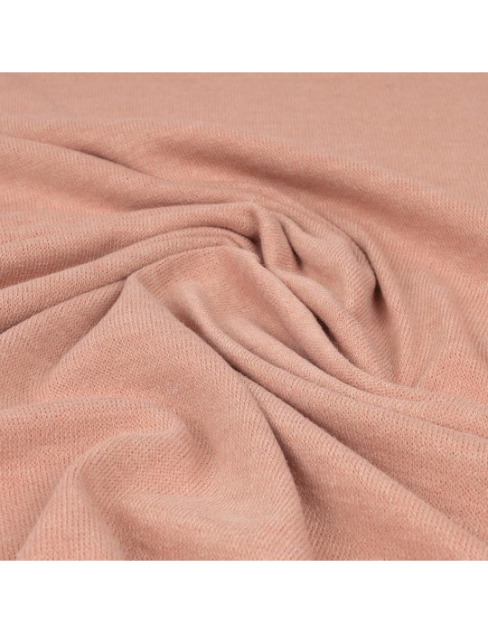 Tissu jersey uni rose poudre