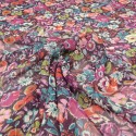 Tissu polyester imprimé floral multicolore Tissu polyester imprimé floral multicolore