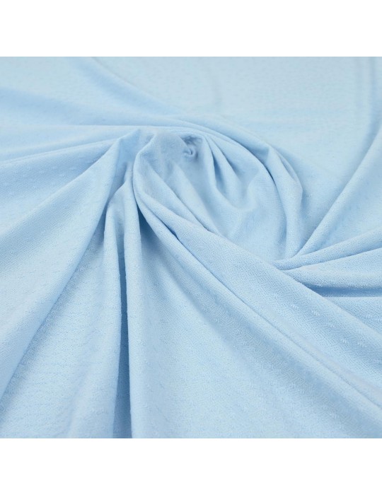 Tissu jersey plumetis bleu ciel