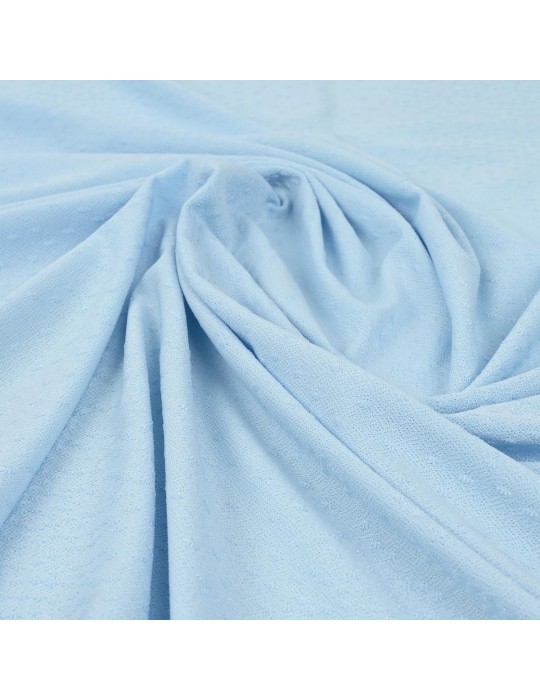 Tissu jersey plumetis bleu ciel