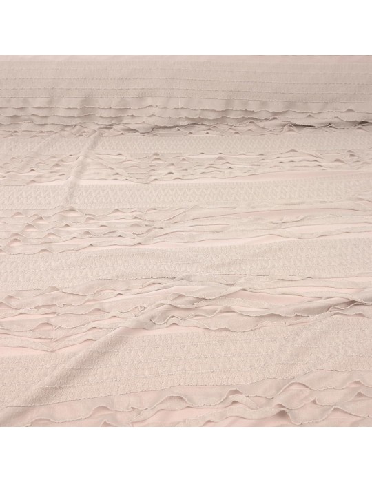 Tissu cycliste dentelle beige