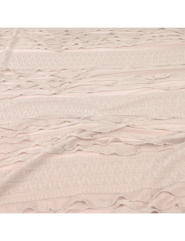 Tissu cycliste dentelle beige