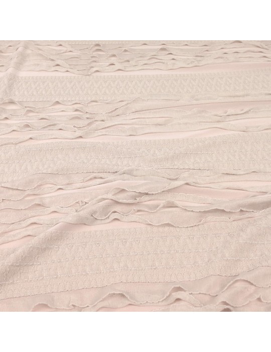 Tissu cycliste dentelle beige