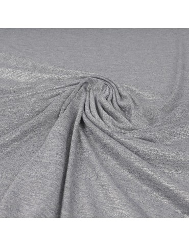 Tissu jersey chiné foil perle