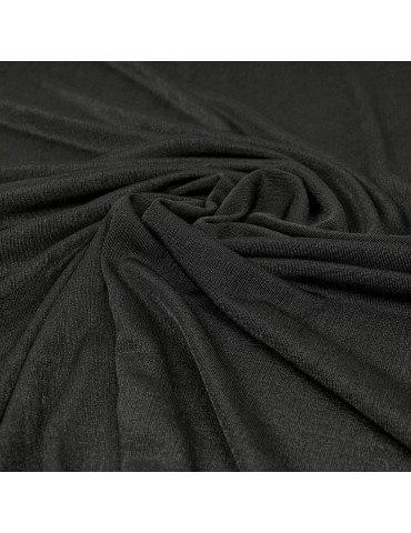 Tissu jersey transparent noir