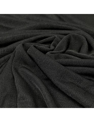 Tissu jersey transparent noir
