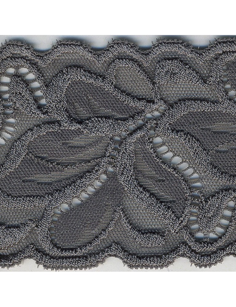 Dentelle élastique 52 mm gris Dentelle élastique 52 mm gris