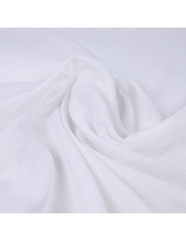 Tissu voile plissé uni blanc