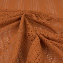 Tissu dentelle rouille