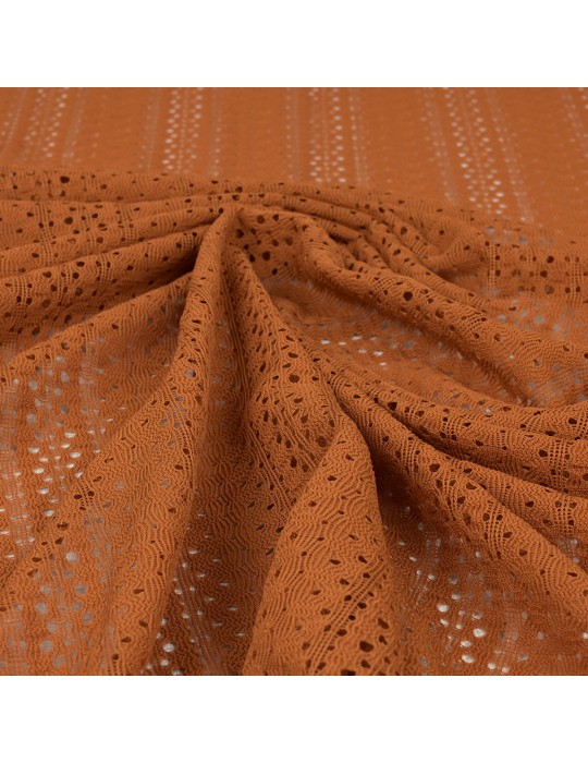 Tissu dentelle rouille