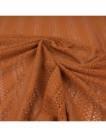 Tissu dentelle rouille