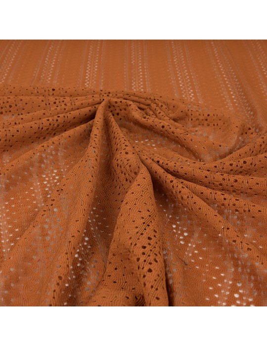 Tissu dentelle rouille