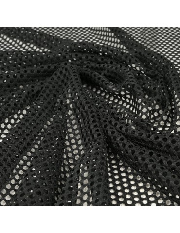 Tissu filet rond noir