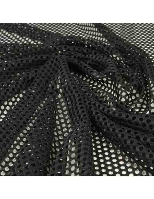 Tissu filet rond noir
