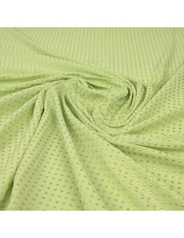 Tissu cycliste anis/argent