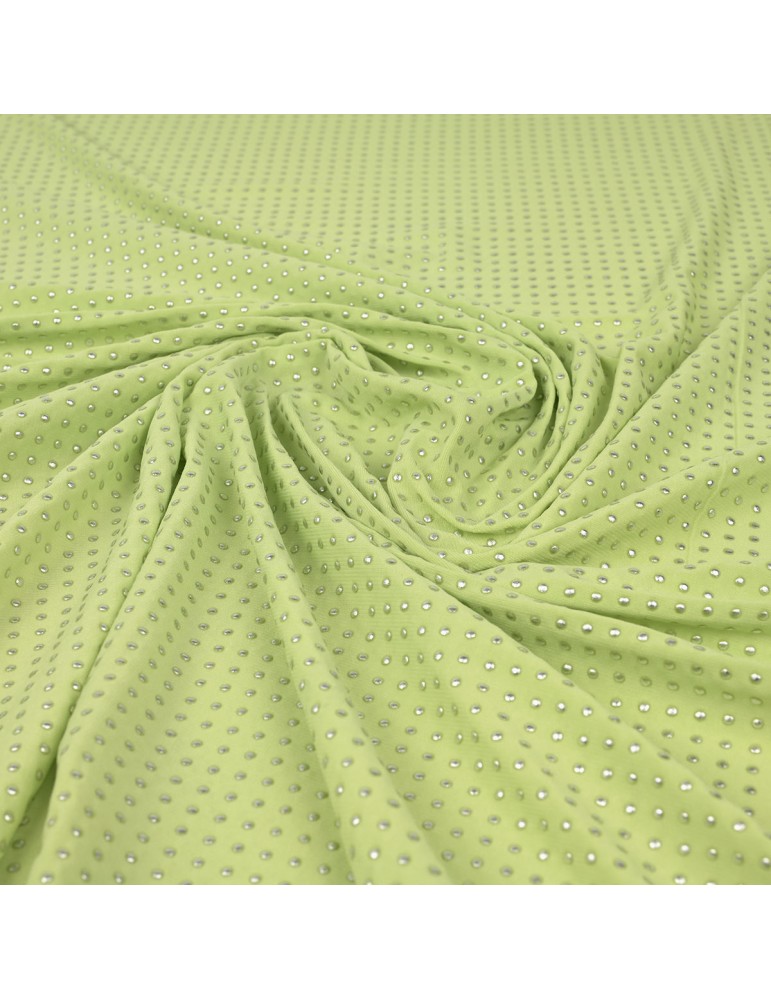 Tissu cycliste anis/argent Tissu cycliste anis/argent