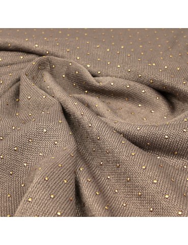 Tissu jersey taupe/or