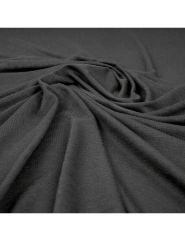 Tissu jersey laine/viscose noir