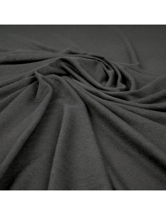 Tissu jersey laine/viscose noir