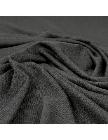 Tissu jersey laine/viscose noir