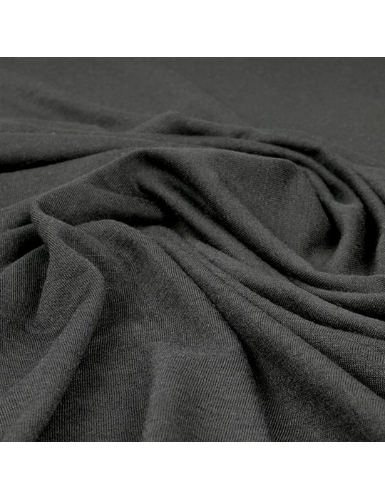 Tissu jersey laine/viscose noir
