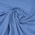 Tissu jersey plissé bleu indigo