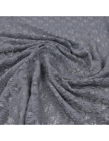 Tissu dentelle gris souris