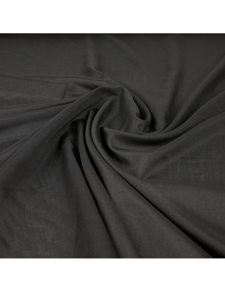 Tissu voile transparent noir