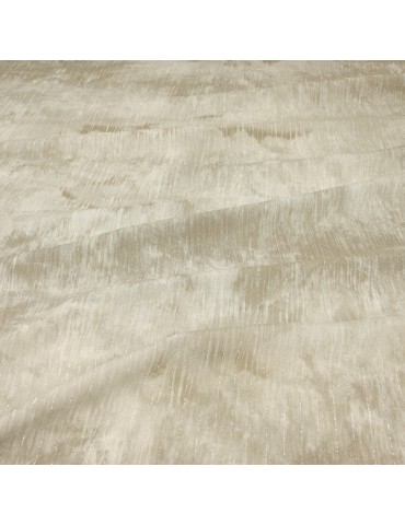 Tissu voile argenté/beige