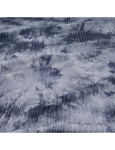 Tissu voile argenté/gris