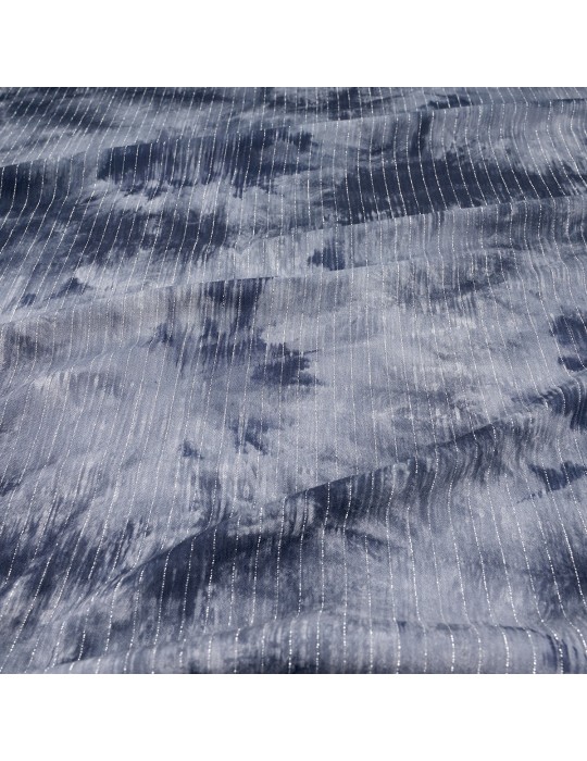 Tissu voile argenté/gris