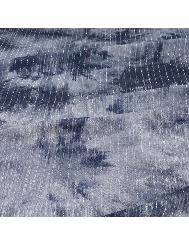 Tissu voile argenté/gris