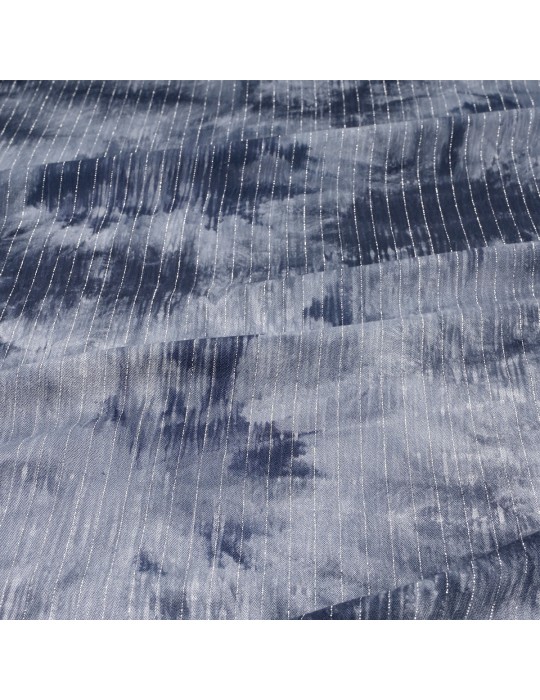 Tissu voile argenté/gris