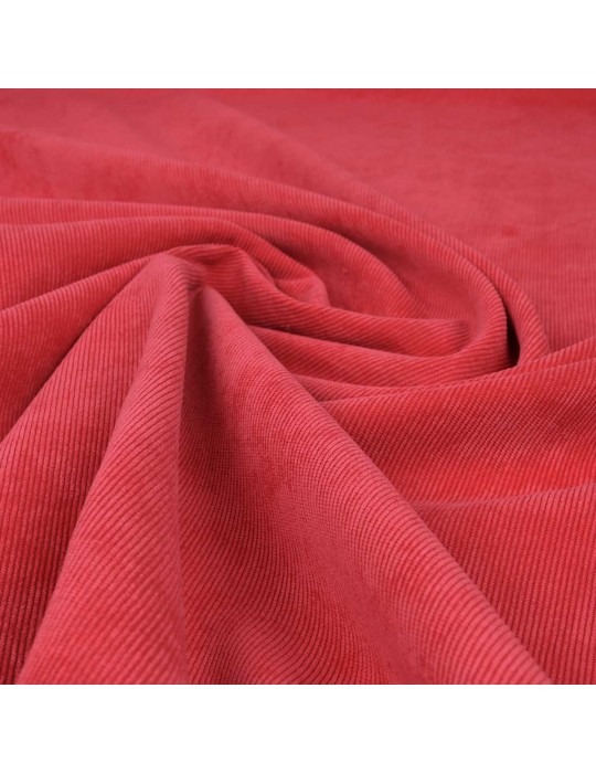 Tissu velours côtelé milleraies framboise