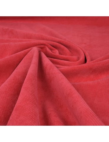 Tissu velours côtelé milleraies framboise