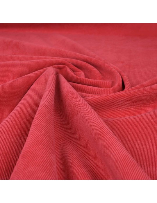 Tissu velours côtelé milleraies framboise