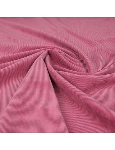 Tissu velours côtelé milleraies rose
