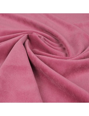 Tissu velours côtelé milleraies rose
