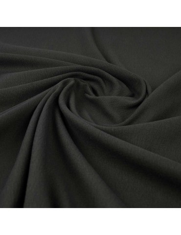 Tissu sergé coton/élasthanne uni noir
