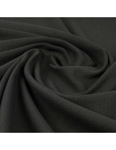 Tissu sergé coton/élasthanne uni noir