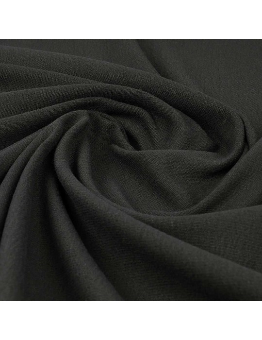 Tissu sergé coton/élasthanne uni noir