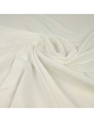 Tissu crépon blanc neige