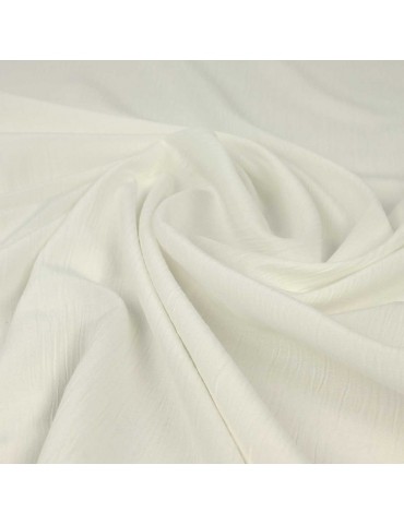 Tissu crépon blanc neige