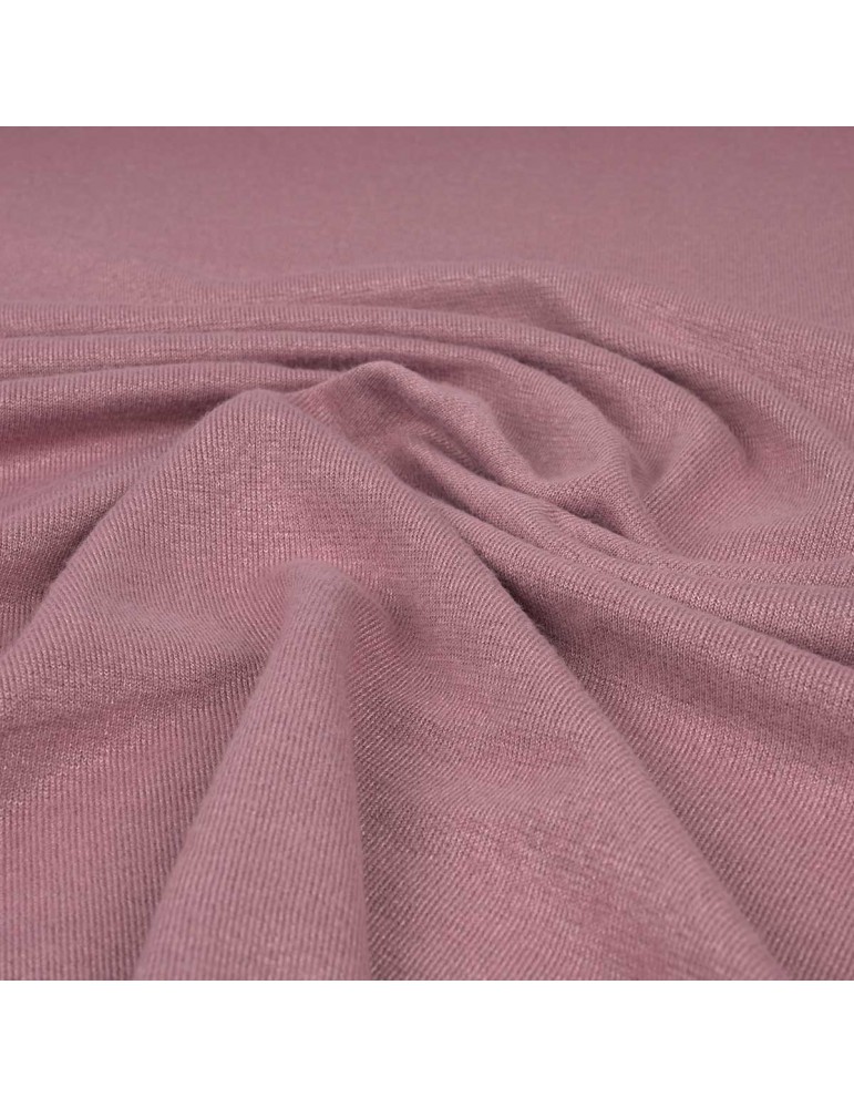 Tissu jersey rose thé