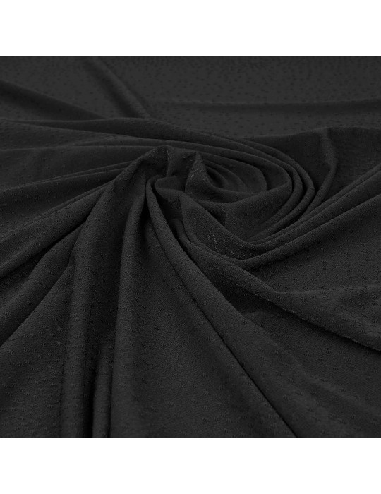 Tissu jersey plumetis noir