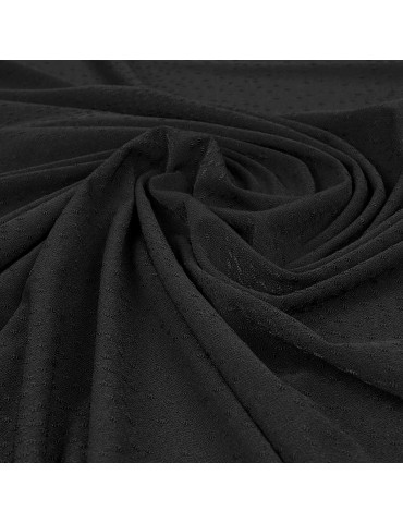 Tissu jersey plumetis noir