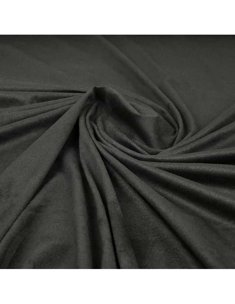 Tissu suédine uni noir