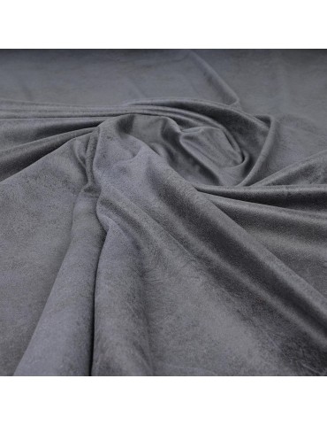 Tissu suédine gris charbon
