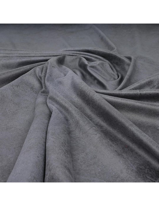 Tissu suédine gris charbon